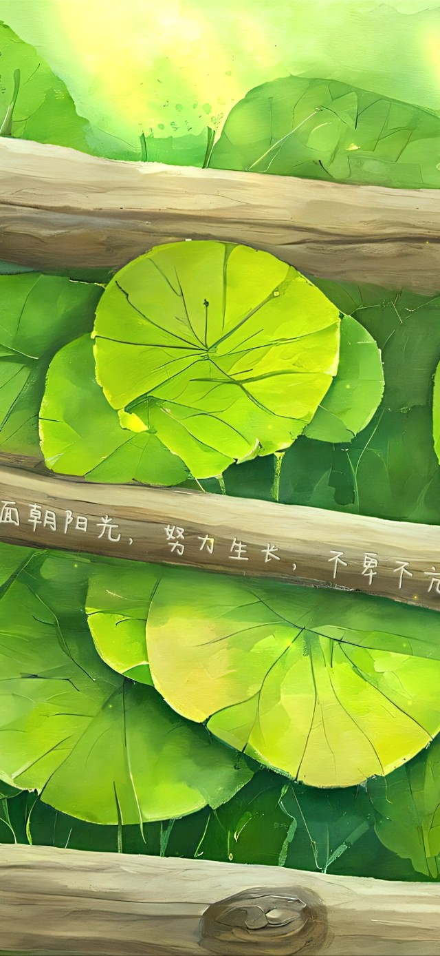 向阳而生不卑不亢(护眼油画)