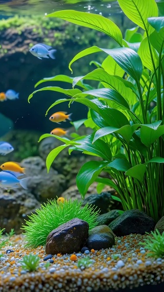 水族箱里的小丑鱼