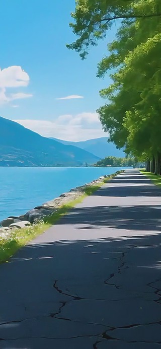 清新湖边风景