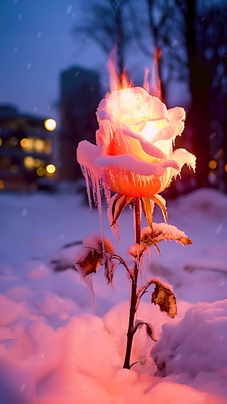 浴火雪玫瑰
