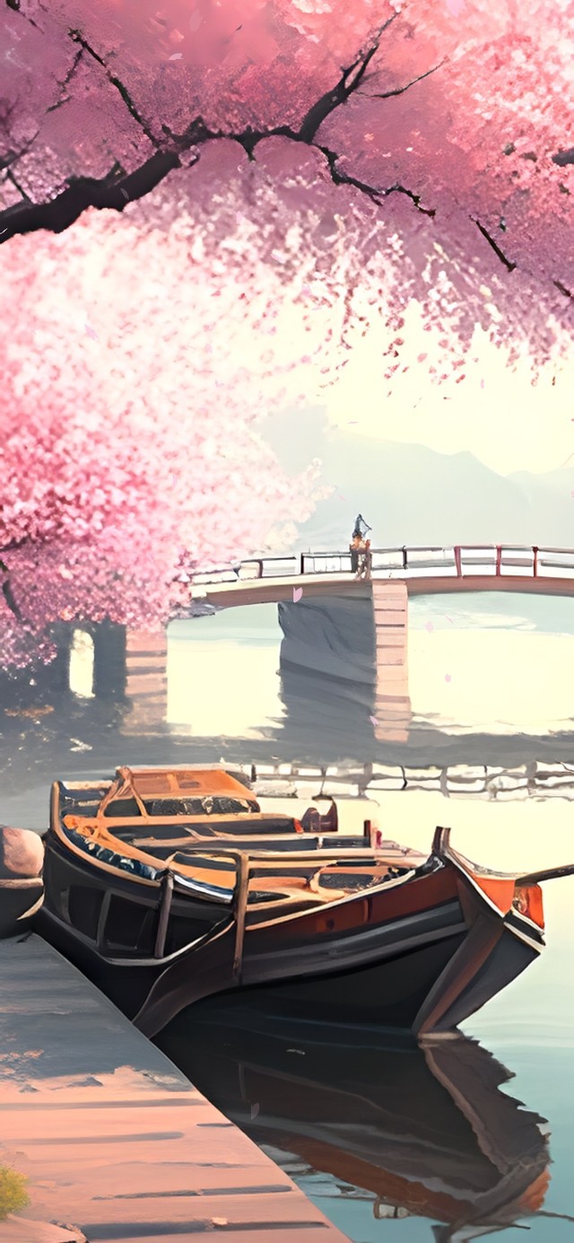 桃花坞泊舟