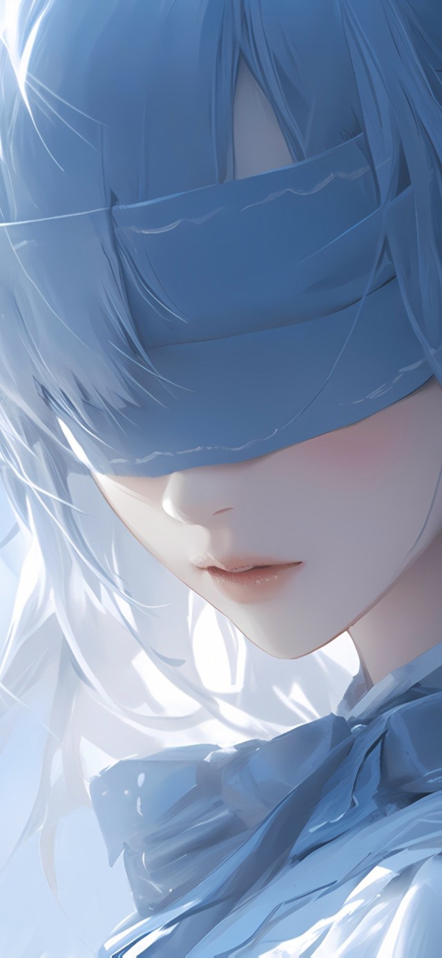 4K唯美古风蒙眼少女