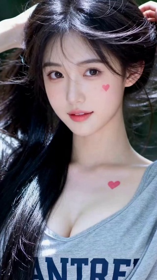 户外清纯元气美少女