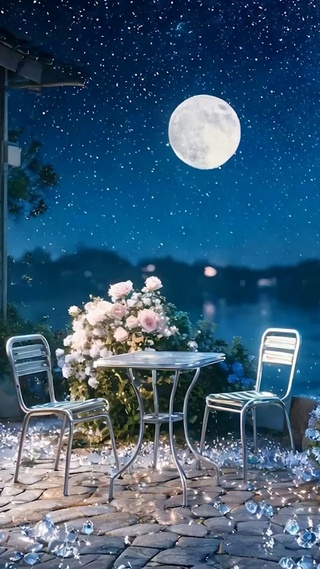 夜景大海带鱼屏