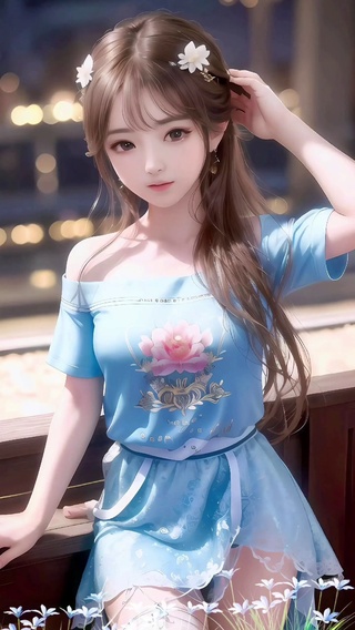 蓝心美少女