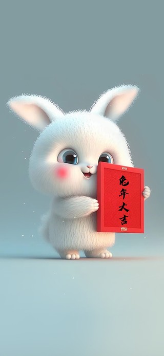 可爱兔兔 迎好运