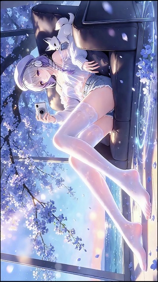 紫花少女与白狐