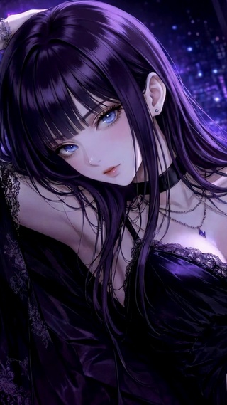 暗夜都市紫发美少女