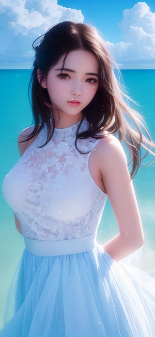 海边清新美女