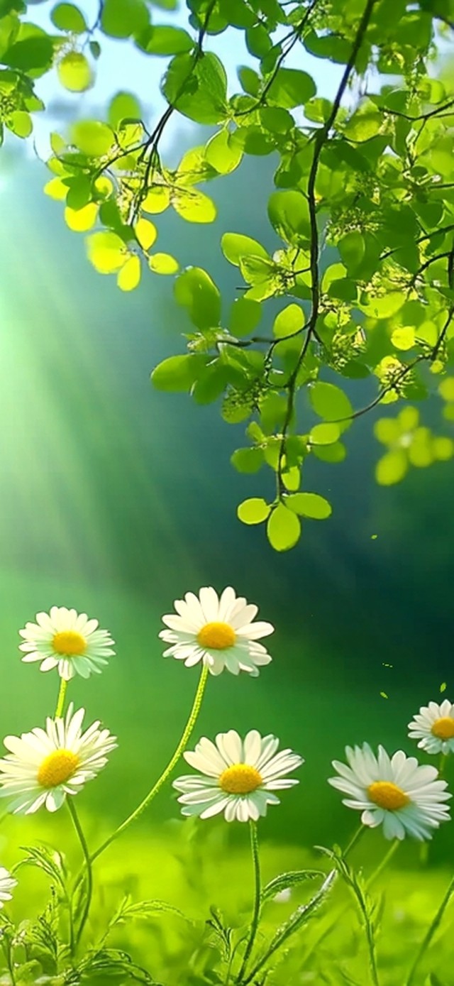 阳光下的小雏菊