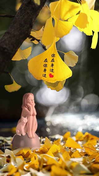 落叶等待