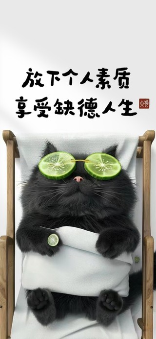 自由且洒脱 猫咪