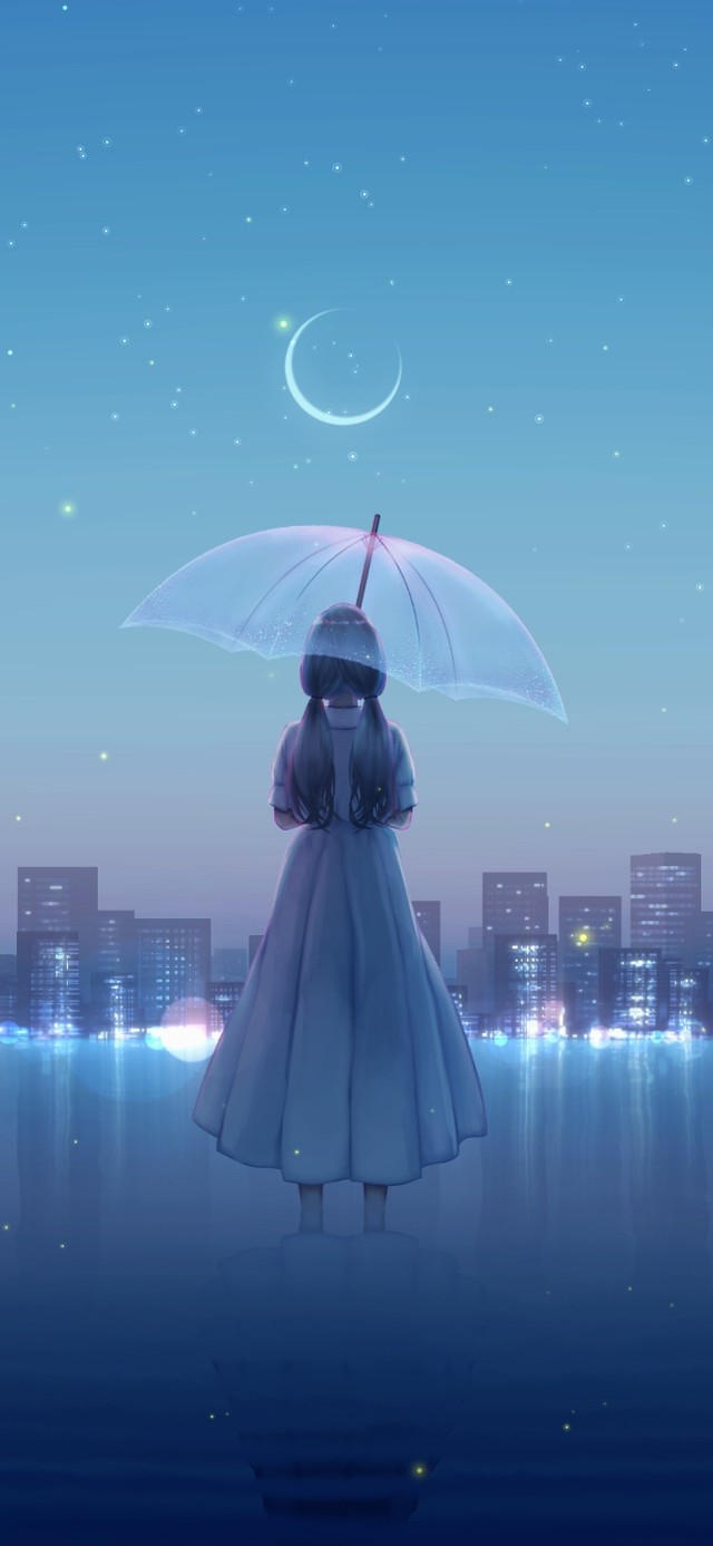 4K 唯美撑伞少女