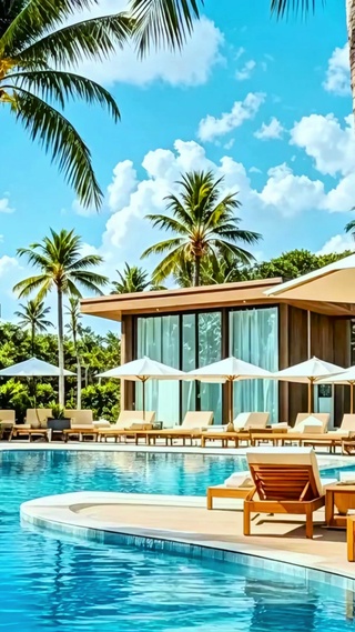 热带度假泳池