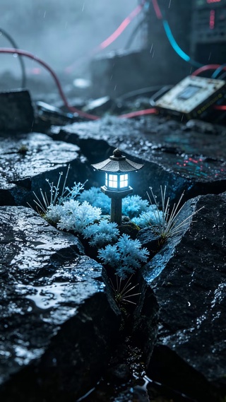 废土雨夜手机壁纸