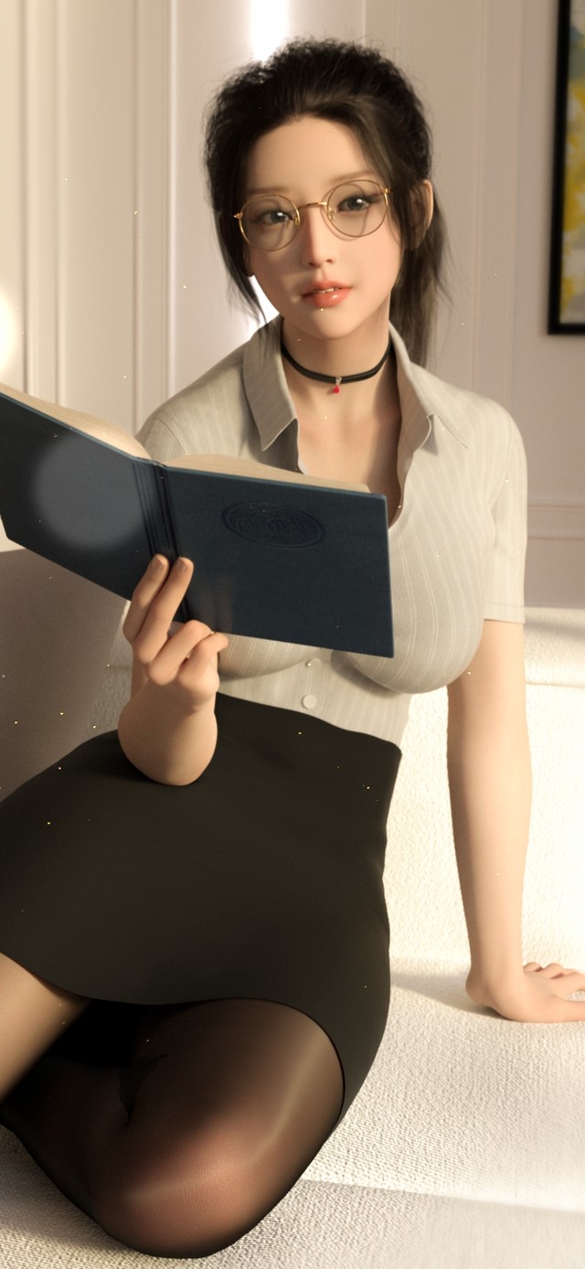 闲适居家美女