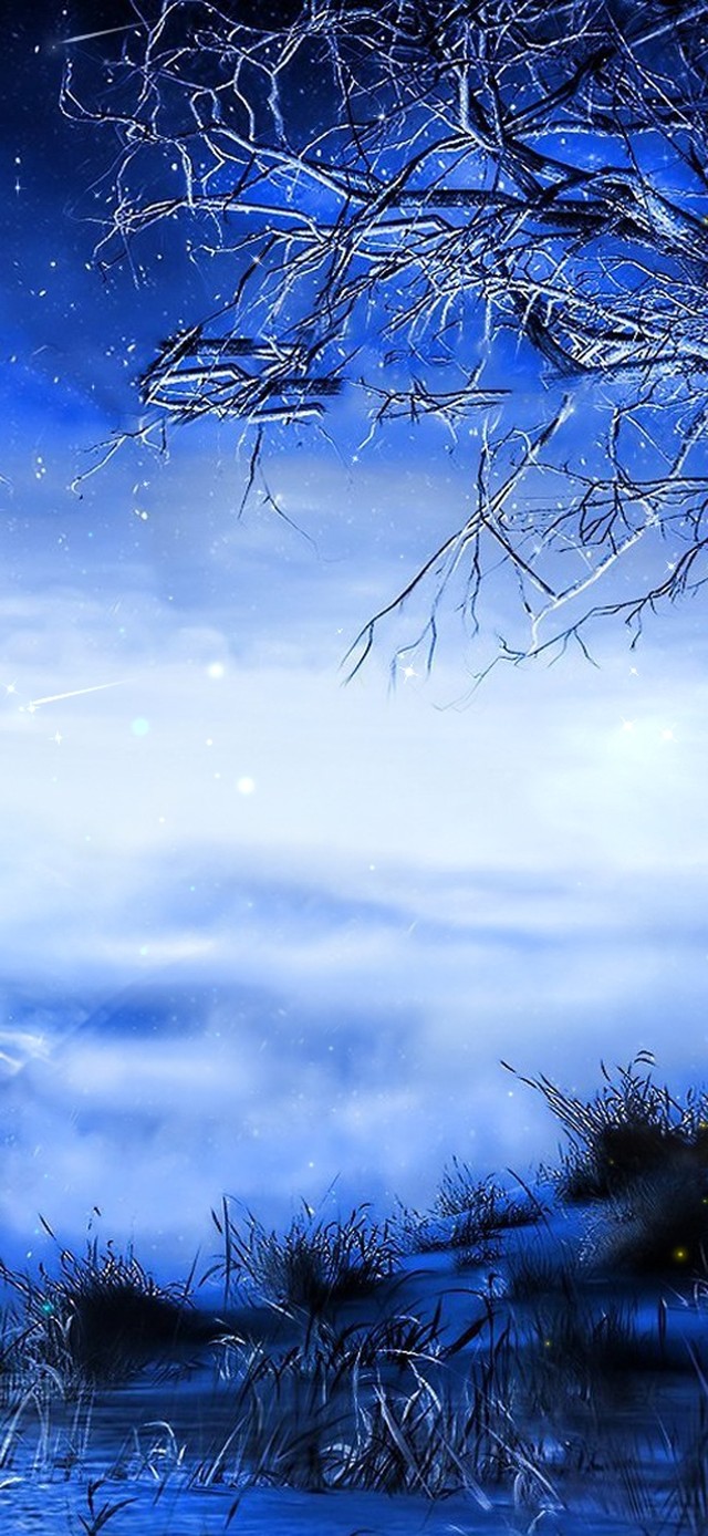 治愈唯美夜空流星雨