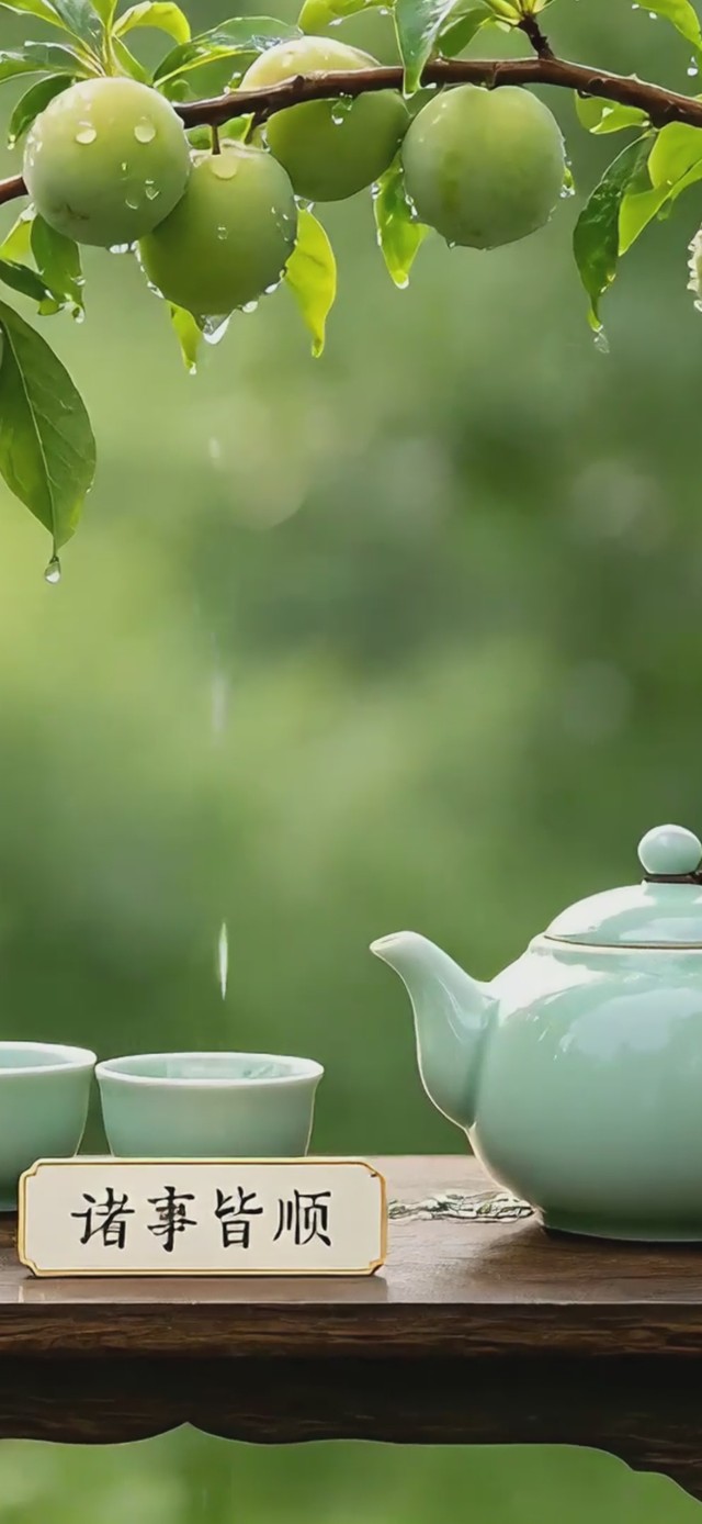 雨中茶桌