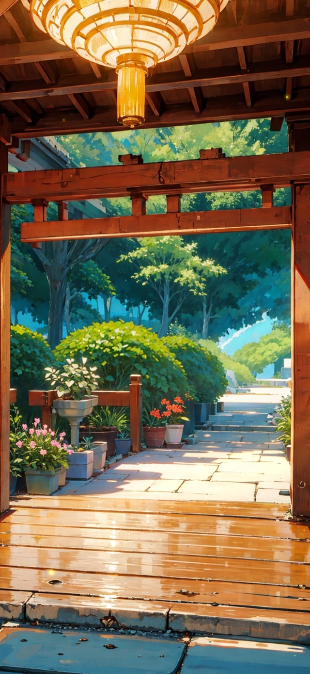 4K护眼古风园林