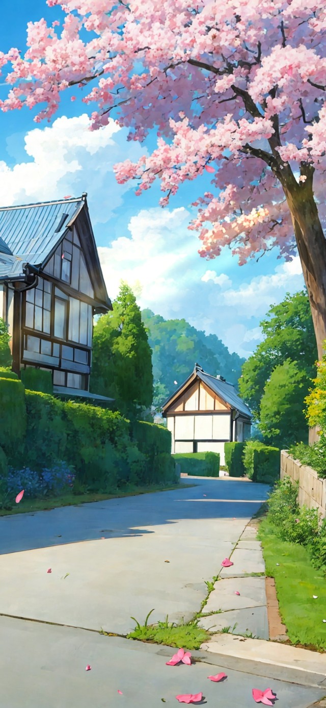 4K夏日樱花小路