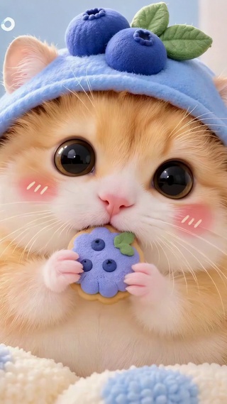 软萌蓝莓橘猫