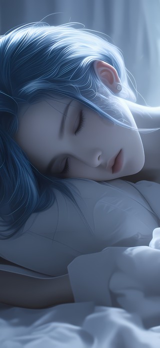 雨夜安静少女