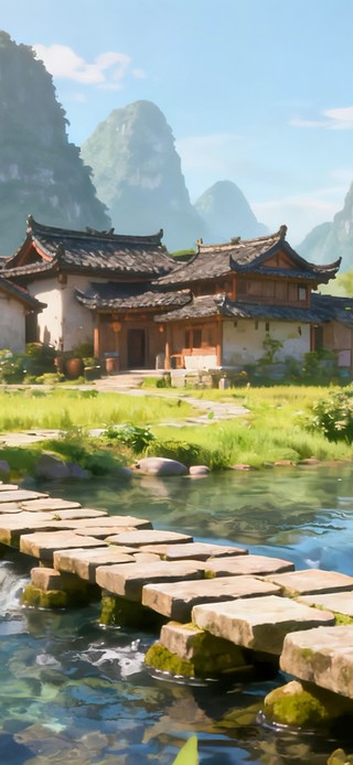 山中水车小屋