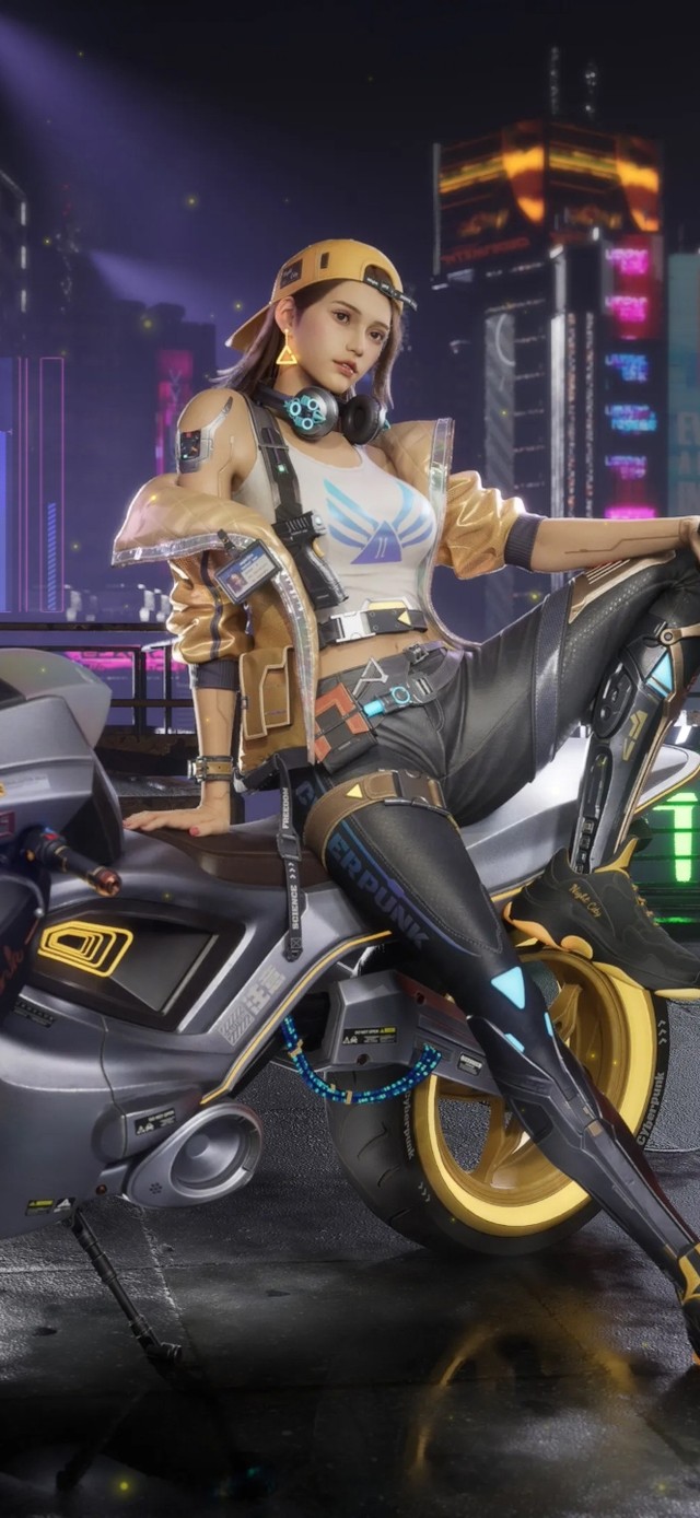 赛博朋克机车少女