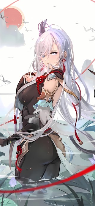 古画卷申鹤