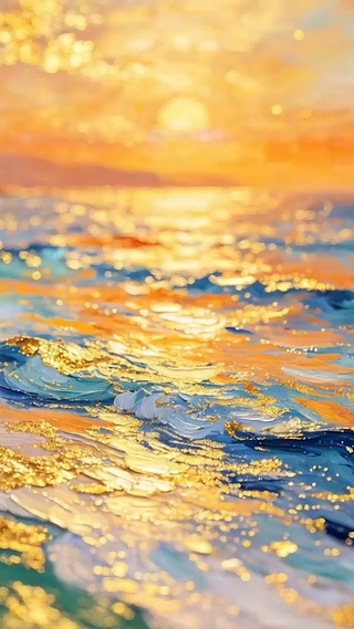 夕阳海景