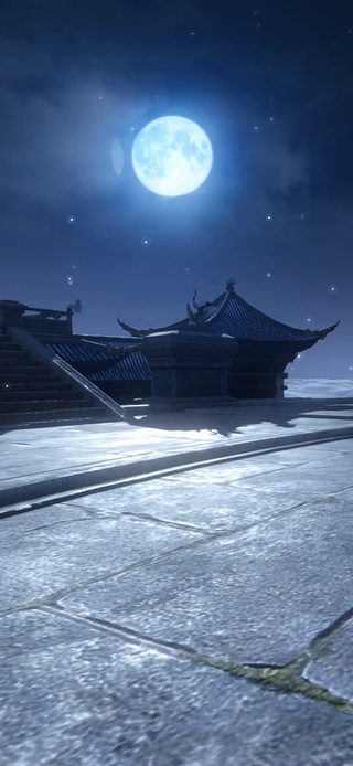 月光下