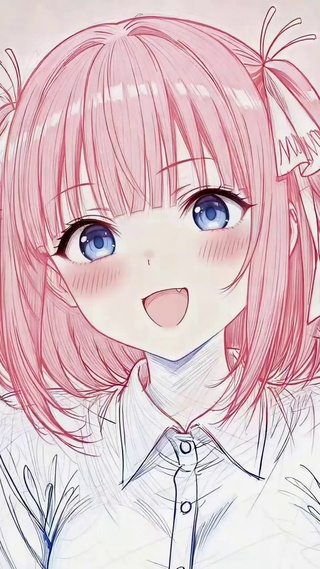 粉发可爱二次元美少女