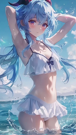 甘雨丨夏日海滩丨
