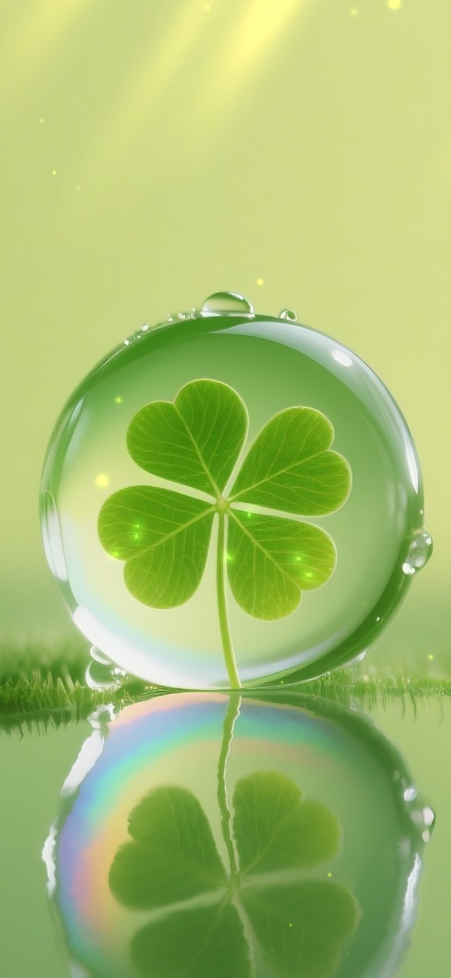 绿色护眼四叶草