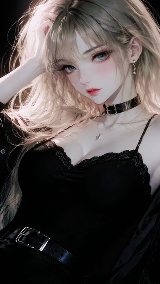 暗夜街头酷飒二次元美少女