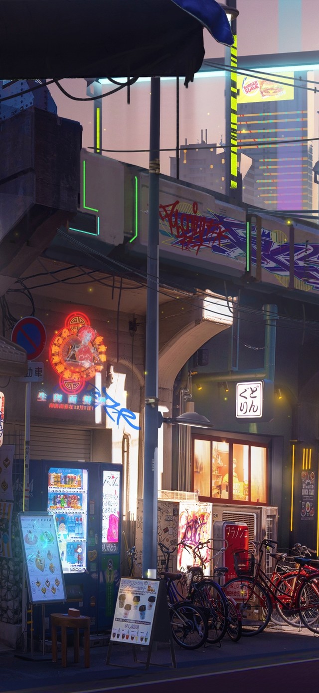 赛博朋克东京街景