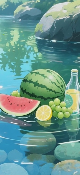 夏日清凉泉水