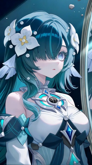 星空镜前少女-沃雅妮莎