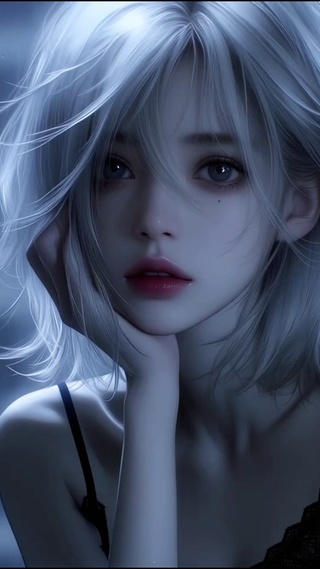 下雨天美女