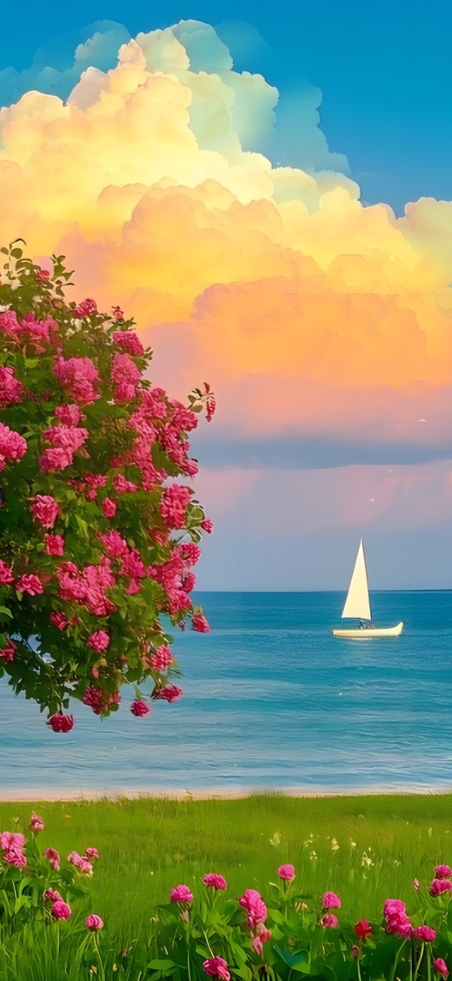 唯美的大海云彩