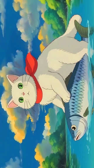 猫捉鱼