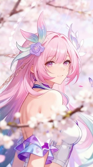 昔涟樱花树下回眸