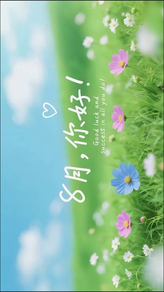 8月你好-治愈格桑花
