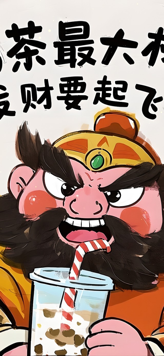 奶茶最大杯发财要起飞