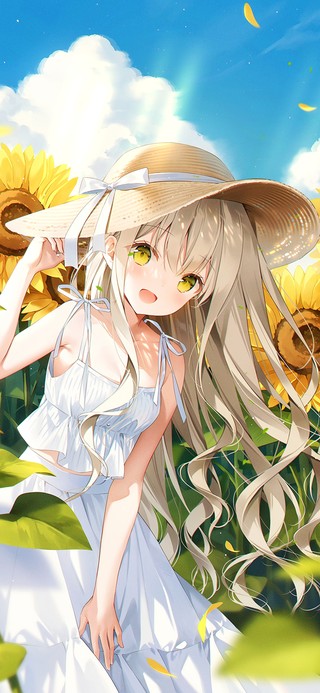 可爱清纯向日葵少女