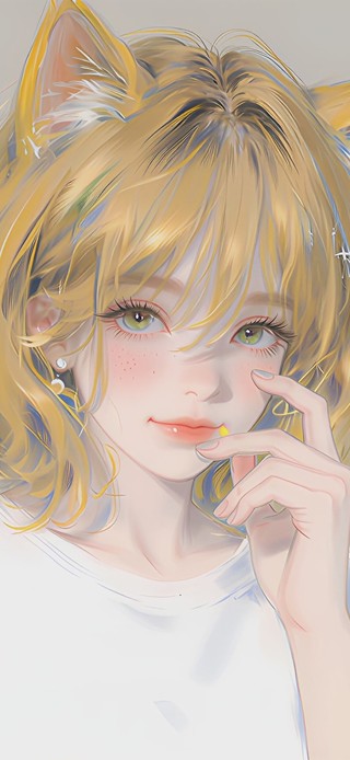 金发猫咪女孩