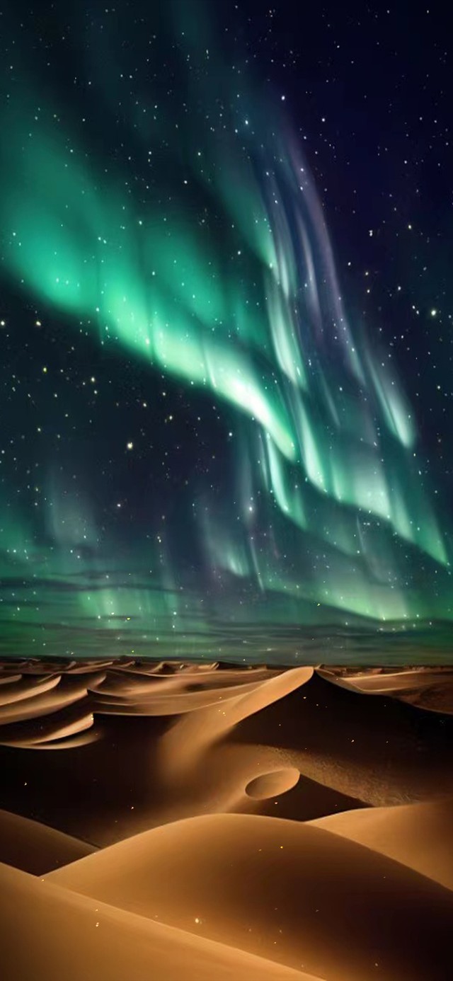 沙漠深处的极光