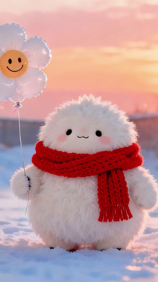 雪地治愈小绒团