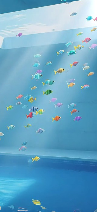 蓝色梦幻游鱼