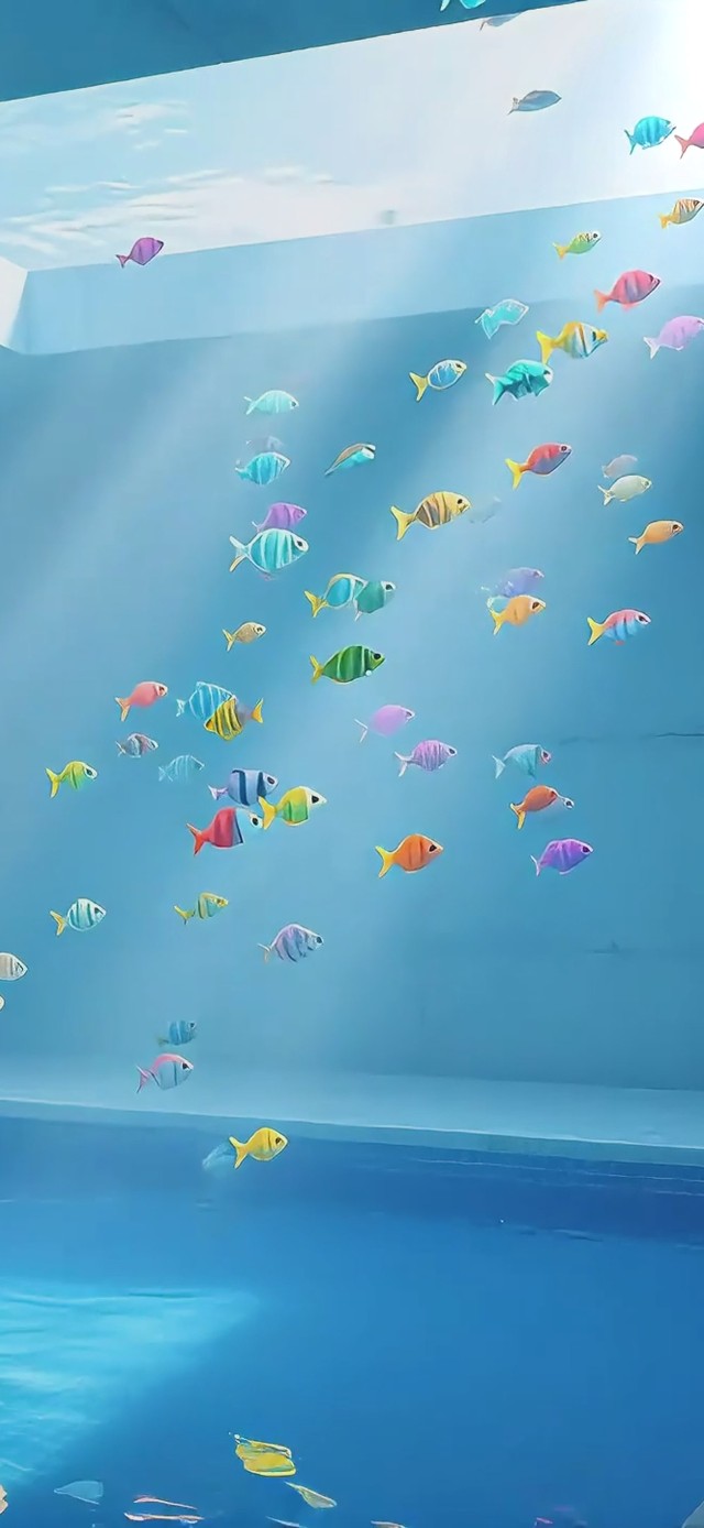 蓝色梦幻游鱼